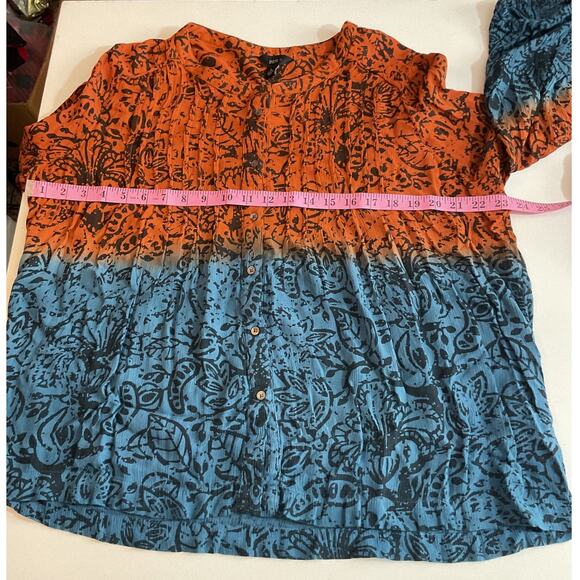 Intro Women’s Top L Large Multicolor Print Long Sleeve Tunic - Picture 4 of 7